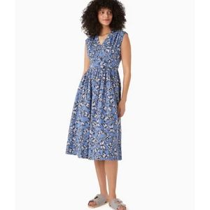 Kate Spade Poplin Bow Butterfly Print Dress - Size 14